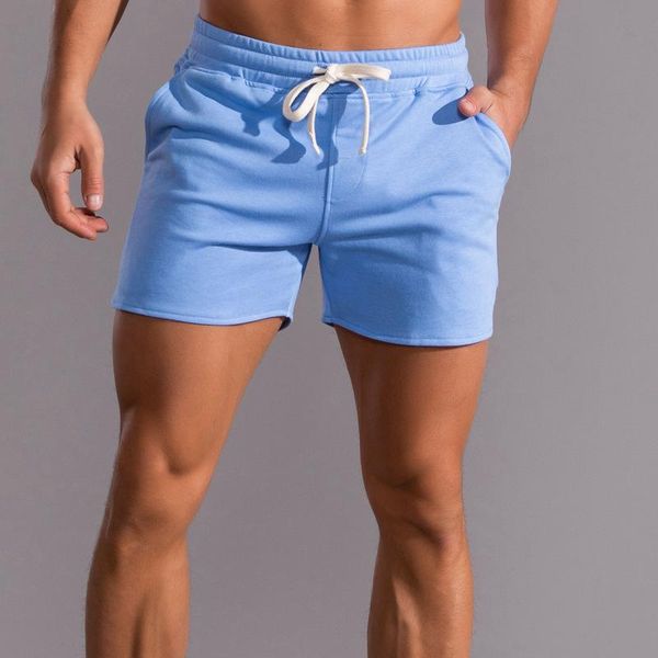 

running shorts 2021 solid summer men sports jogging fitness quick dry mens gym sportswear sport gyms short pants s-4xl, Black;blue