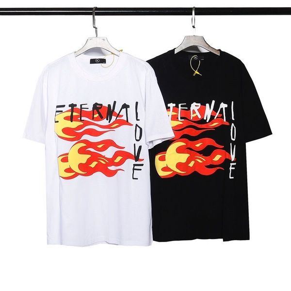 

cpfm.xyz international love charity flame letter foam printed short sleeve t-shirt[finished on june 15], White;black
