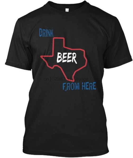 

men t shirt drink beer from texas(1) women t-shirt men's t-shirts, White;black