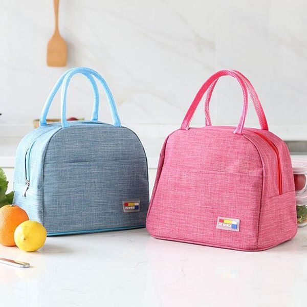 

storage bags portable picnic bag thermal insulated lunch box tote cooler handbag bento pouch dinner container school t84f