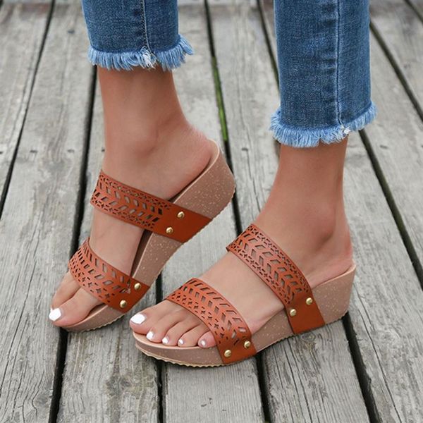 

dress shoes women sandals hollow design platform wedge female casual high increas ladies fashion ankle strap open toe sandals#0417, Black