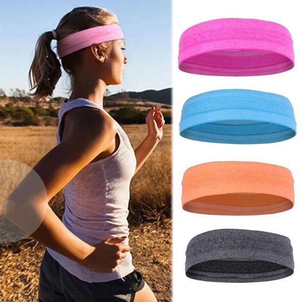 

sweatband sports headband compact sweat-absorbing silicone antiperspirant yoga for exercise and running, Yellow;black