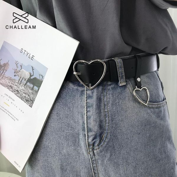 

belts fashion women pu leather belt heart female cute black harajuku ladies pants party dress for jeans 149, Black;brown