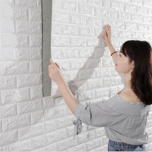 

wallpapers 10 sheet 3d wall stickers embossed brick waterproof self adhesive wallpaper room home decor for kids bedroom living sticker