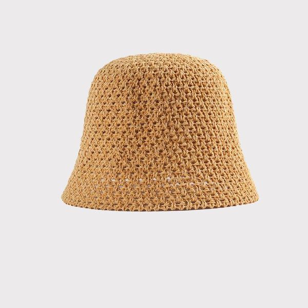 

wide brim hats ldslyjr 2021 acrylic style fashion joker solid color bucket hat fisherman outdoor travel sun cap for women 224, Blue;gray