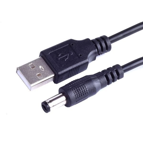 USB-auf-DC-Stecker, 5,5 x 2,1 mm, 5 V, Hohlstecker, Ladekabel-Anschluss für kleine elektronische Geräte. Werbeaktion