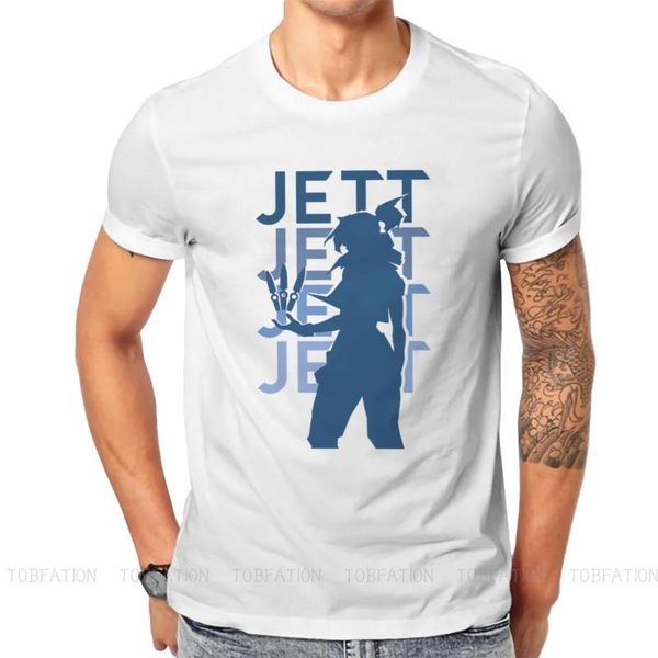 

men's t-shirts jesilhouette casual tshirt valorant phoenix sova fps riot games style t shirt male short sleeve gift clothes, White;black