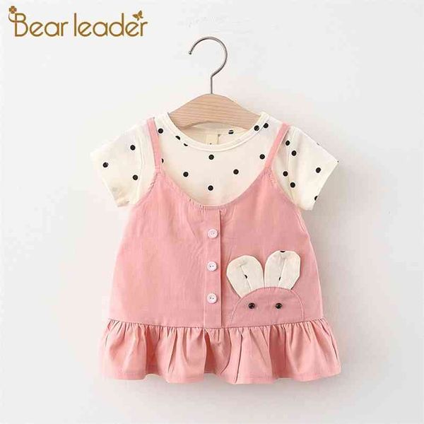 Baby Mädchen Cartoon Bunny Kleid Mode Kinder Party Schöne Kostüme Kleinkind Hosenträger Kleidung Casual Anzüge 6M-3T 210429