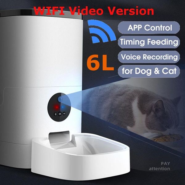 

dog bowls & feeders wifi video version pet automatic feeder device smart dispenser app control voice recording timing cat