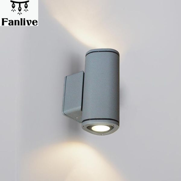 

floodlights 10pcs ac85-265v outdoors waterproof aisle balcony die-casting aluminum lamps and lanterns shell modern cob originality wall lamp