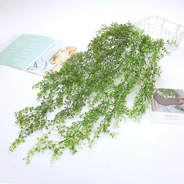 

85cm artificial green plant vines wall hanging fake leaves for home garden decoration simulation orchid flower rattan decorative flowers & w