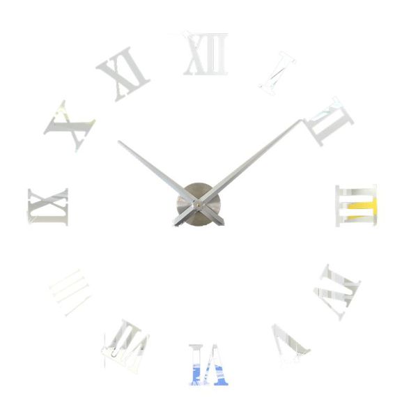 

wall clocks big diy clock modern design large personality acrylic mirror home decor