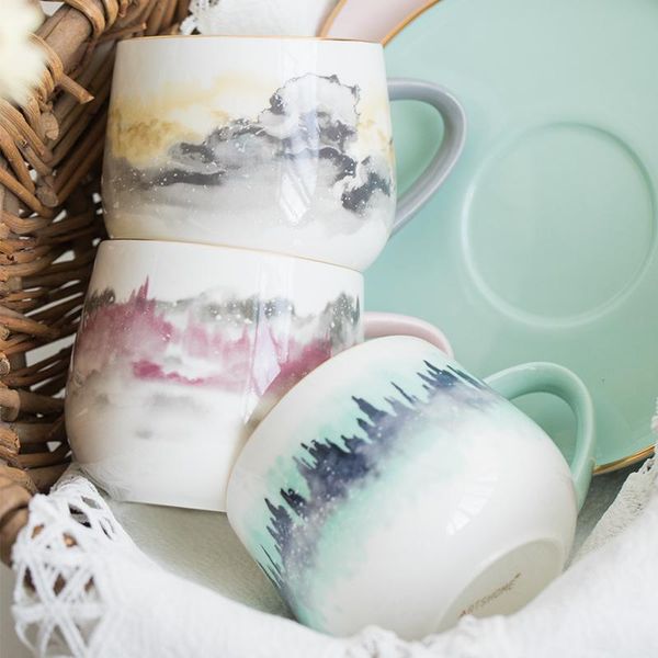 

cups & saucers english coffee sets afternoon tea european small luxury ceramic cup nordic bone china home decoration