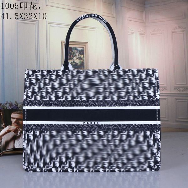 

new tote bag women's embroidered letter shopping 1005 canvas versatile one shoulder bag fashion purses luxury outlet