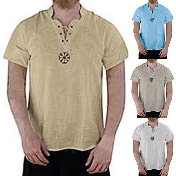 

men's t-shirts summer fashion embroidered stand collar t-shirt short sleeve simple lace top, White;black
