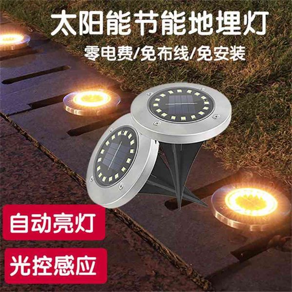 

solar buried led stainless steel outdoor water plug-in garden villa landscape courtyard lawn lamp