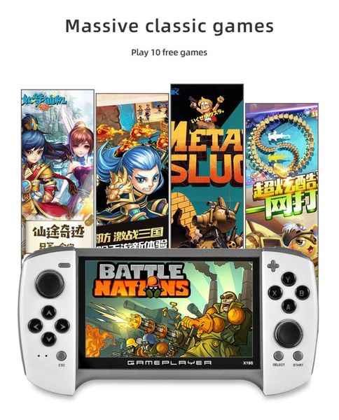 

game controllers & joysticks x19s handheld console 5.1-inch screen mp4 player video games retro real 8gb support for psp camera