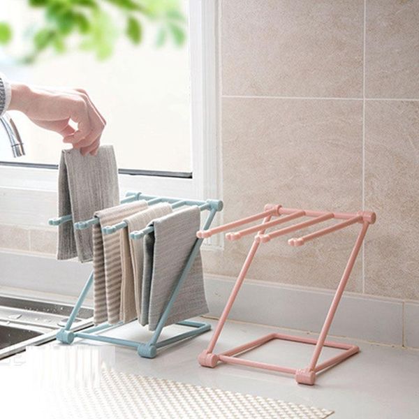 

bathroom storage & organization 2021 foldable vertical rags kitchen towels hanger punch table rack cup holder racks