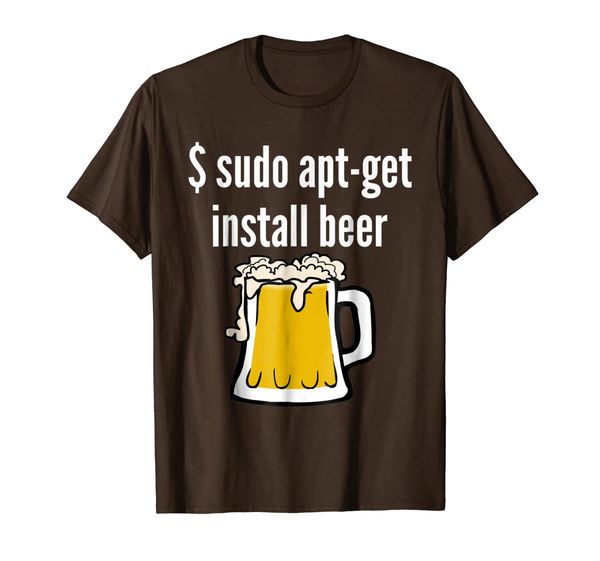 

funny linux lover t shirt - get beer, White;black