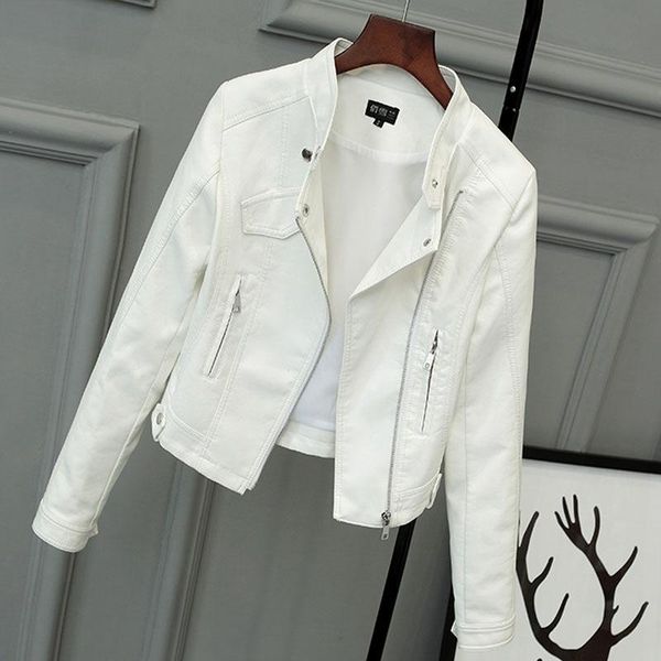 

women's leather & faux 2021 korean version locomotive small coat female short student slim jacket, Black