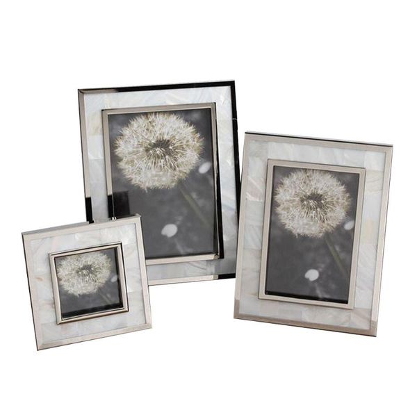 

frames fashion shell frame display, handmade home decoration natural po