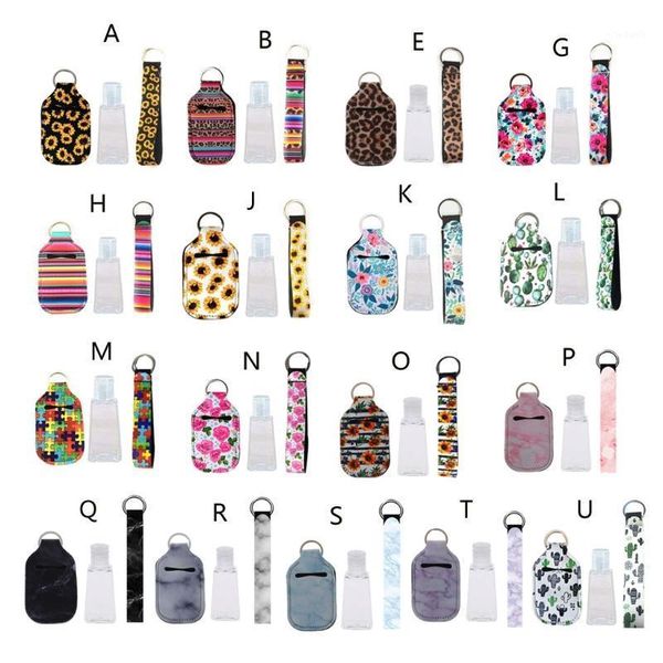 

storage bottles & jars portable 1 oz refillable empty travel with wristlet keychain holder set