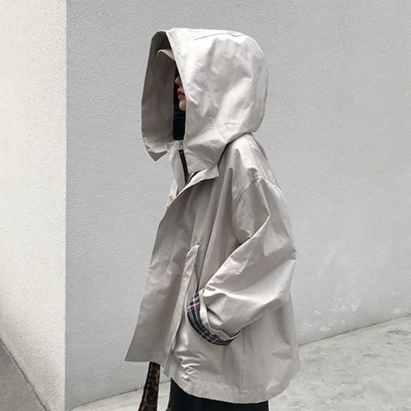 

spring autumn loose long jacket female harajuku safari style bf fashion black apricot vintage outwear 210601, Black;brown