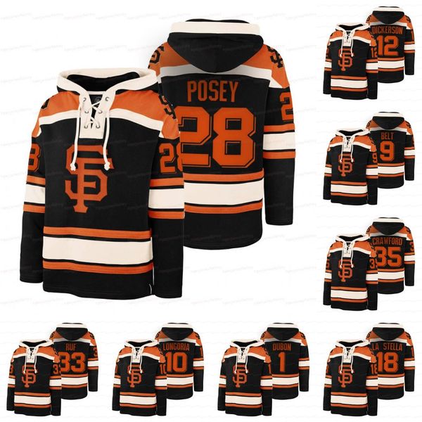 San Francisco Buster Posey Trikots Black Legacy Vintage Hockey Lacer Hoodie Crawford Belt Evan Longoria Yastrzemski Solano Sandoval Vogt Samardzija Schmitt