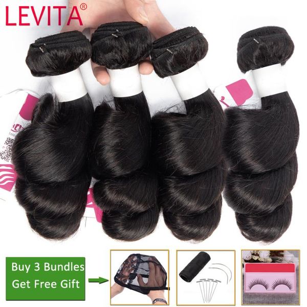 

human hair bulks levita loose wave bundles deals 100% non-remy extensions peruvian brazilian weave, Black