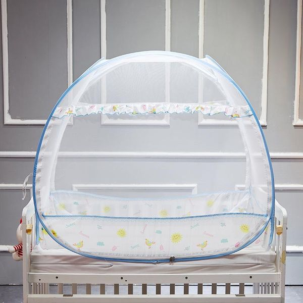 

baby mosquito netting ger for born has a folding bottom crib