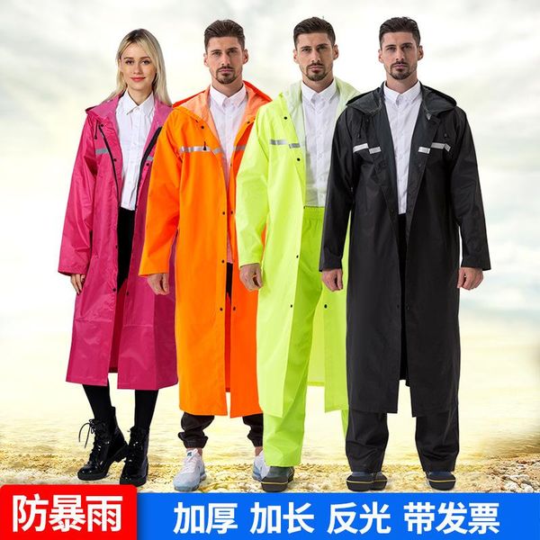 

raincoats raincoat double-layer rain-proof thickened one-piece poncho single waterproof full-body men and women