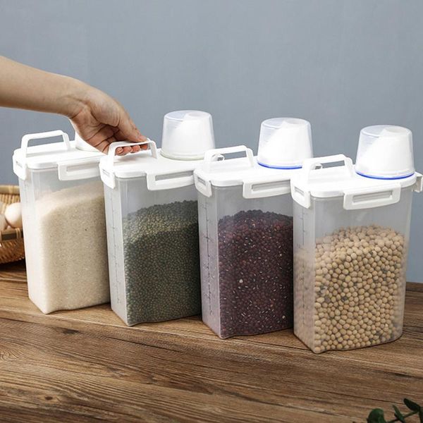 

storage bottles & jars cereal box transparent kitchen flour grain rice container