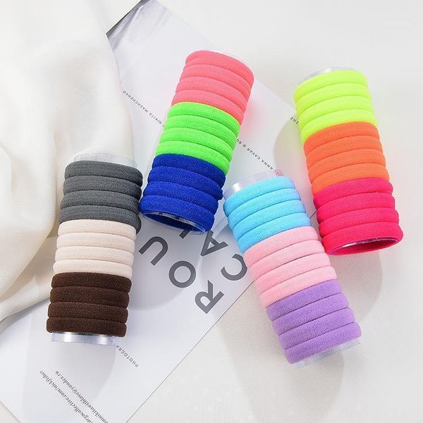 

hair accessories 24/50pcs classic black pink multicolor cute rubber rope elastic band for girls kids baby tie supplies, Slivery;white
