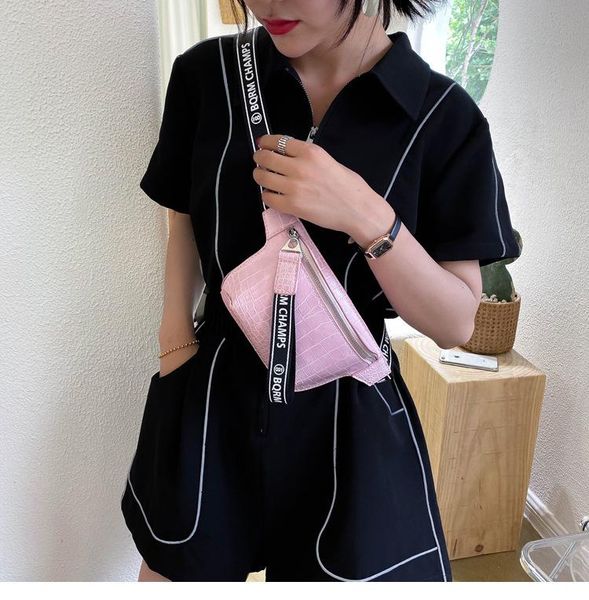 

waist bags casual bag for women alligator leather fanny pack phone pouch chest packs ladies wide strap belt female crossbody