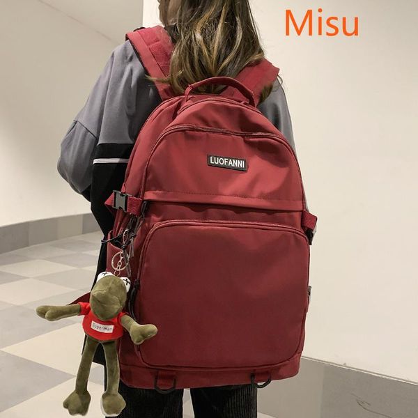 

waterproof nylon backpack large capacity multi-pocket travel bag college couples schoolbag big laptop
