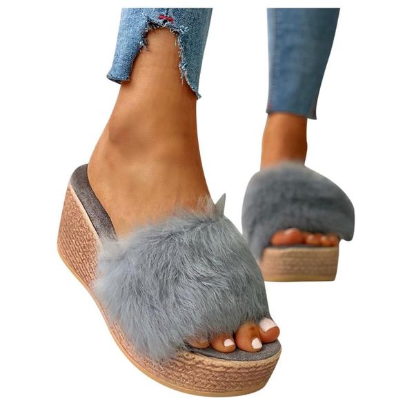 

slippers women's fashion casual open toe platform wedge sandals outdoor women 2021, Black