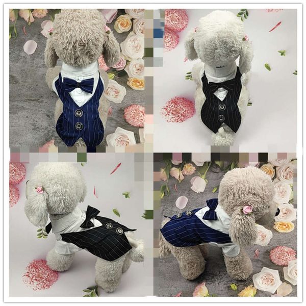 

dog suit tuxedo summer thin teddy shirt suit wedding dress cat pet clothes