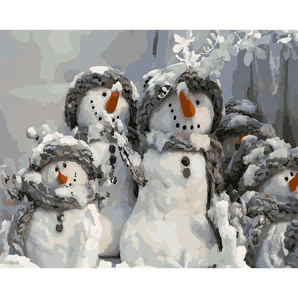 

paintings gatyztory christmas snowman snow scene diy painting by numbers handpainted oil canvas colouring gift