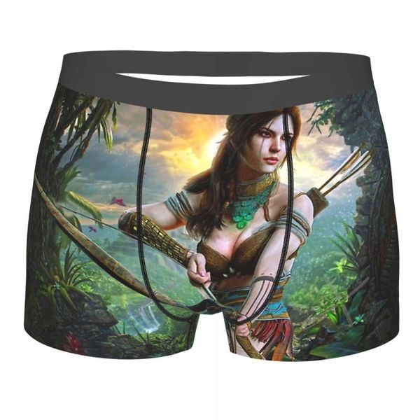 

underpants lara croft tomb raider game cotton panties male underwear print shorts boxer briefs, Black;white
