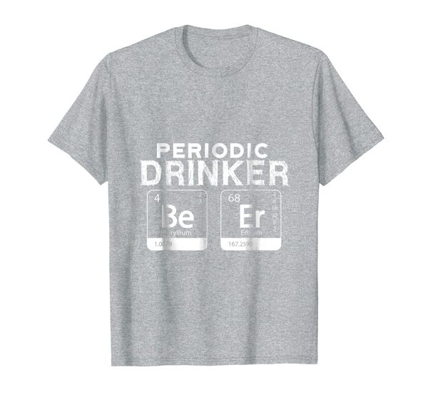 

periodic table of drinking shirt, beer tee, science drinking, White;black