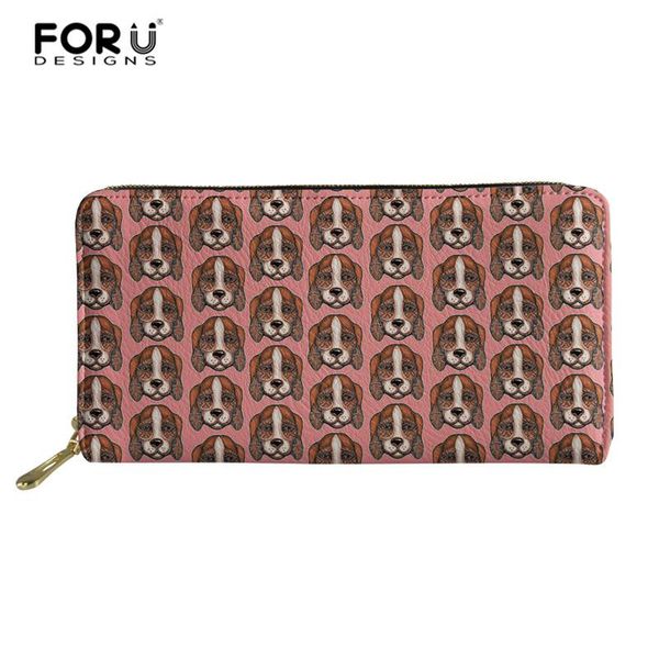 

wallets forudesigns beagle women long clutch wallet large capacity female purse lady purses phone pocket card holder carteras, Red;black