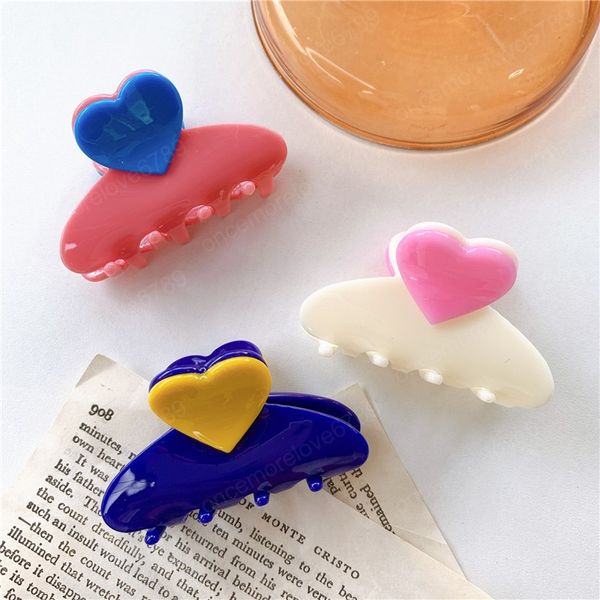 Multicolor Acrylic Resin Beart Hairpin Hit Color Small Clamp Clip для женщин Прическа Сделайте аксессуары для волос