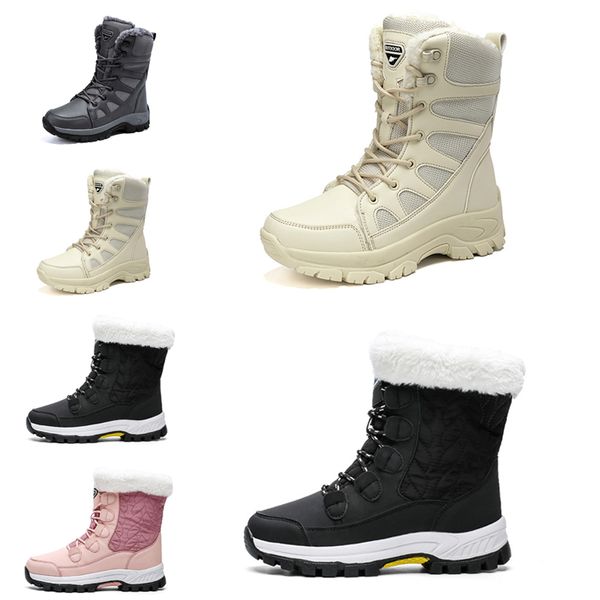 Damen-Schneestiefel, modische Winterstiefel, klassische Mini-Knöchel-Shorts, Damen-Mädchen-Damenstiefeletten, dreifach schwarz, kastanienblau, für den Außenbereich und den Innenbereich