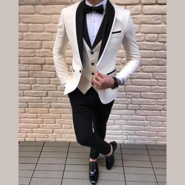 

men's suits & blazers latest coat pant designs navy blue men wedding prom tuxedo slim fit 3 piece groom suit custom blazer terno masucl, White;black