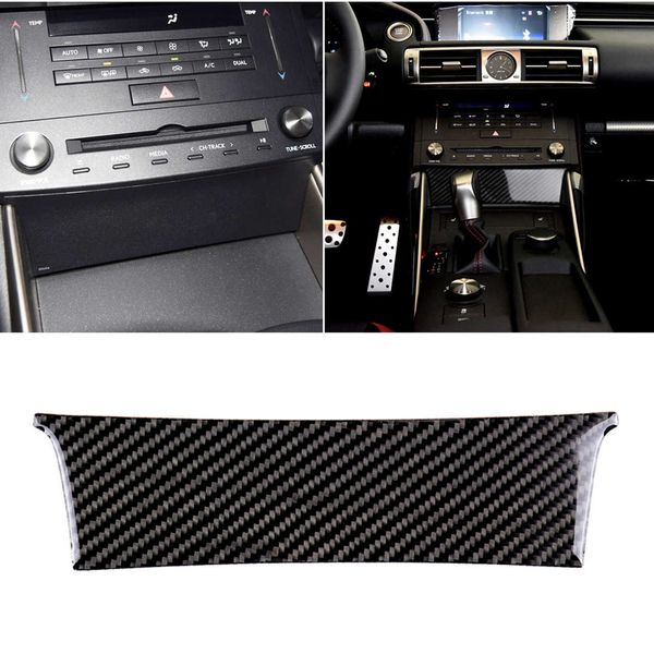 

carbon fiber middle control storage panel pasted interior decoration car accessories styling interior for lexus is250 2013-2020
