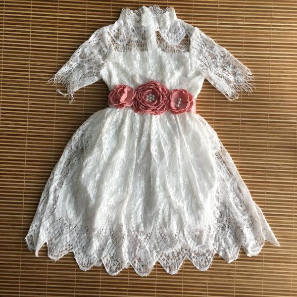 

girl's dresses market lolita infant toddler girl embroidery flowers dress children hollowing rustic lace party little vestido, Red;yellow