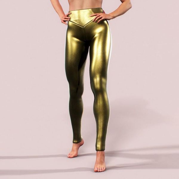 

women's leggings women pants high waist stretch faux leather wet look slim solid color casual ladies fitness female, Black