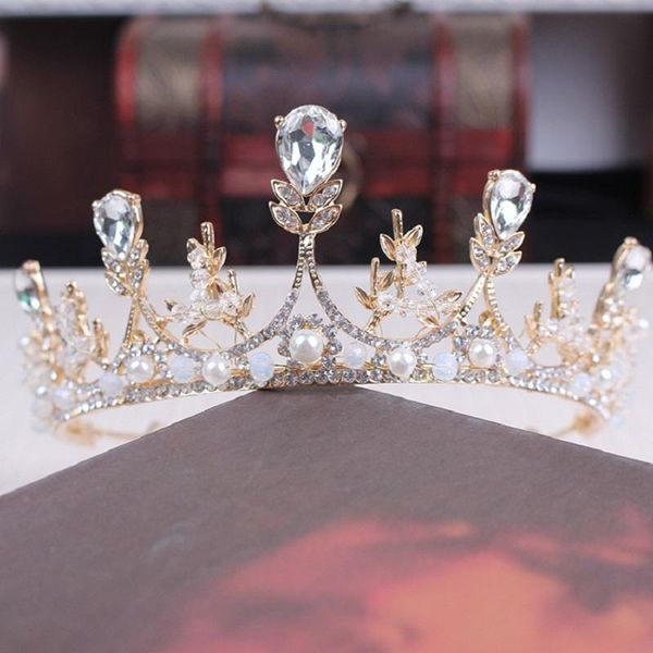 

hair clips & barrettes wedding crystal crown baroque rhinestone headdress bridal dress accessories, Golden;silver