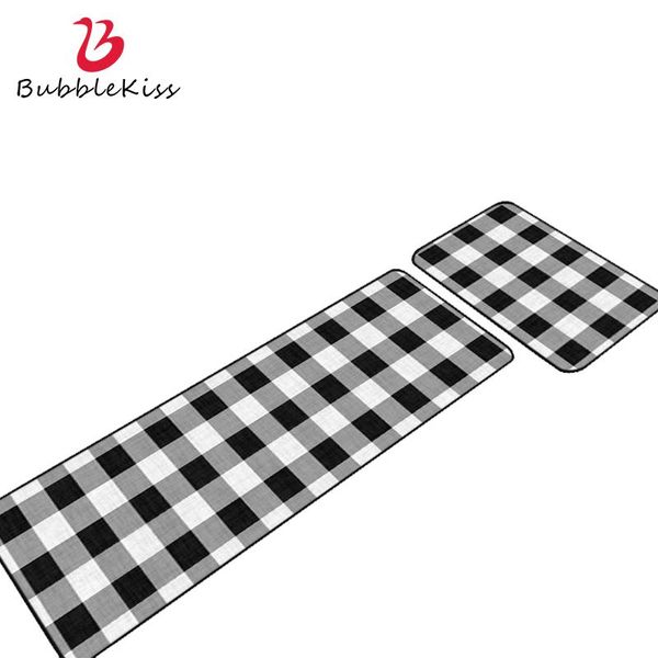 

carpets bubble kiss modern simple design black and white long carpet for bedroom soft oil-proof kitchen anti-slip floor mat arrival