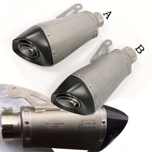 

motorcycle exhaust system e-mark laser for s1000r 2010 2011 2012 2013-2021 s1000rr 2010-14 carbon muffler db killer 51mm 60mm 65mm